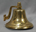 1303 ANTIQUE BRASS BELL H 7 DIA 7