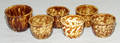 021375 AMERICAN BENNINGTON POTTERY CUSTARD CUPS 19TH