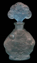 021371 CZECHOSLOVAKIAN BLUE FIGURAL PERFUME BOTTLE C