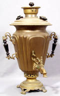 012199 RUSSIAN BRASS SAMOVAR 19TH CENTURY H 19 12