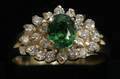 010265 14 KT YELLOW GOLD DIAMOND  TSAVORITE GARNET R