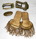 010249 US BRASSPLATED OVAL BADGE PAIR OF EPAULETTE