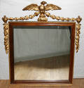121371 EMPIRE STYLE GILT MAHOGANY  GESSO MIRROR 39