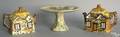 Majolica footed cake stand