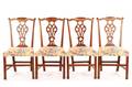 Set of 4 Chippendale Style Side Chairs 19th C