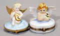 1325 LIMOGES PORCELAIN RING BOXES WITH FIGURAL ANGELS