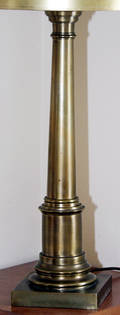 0296 EMPIRE STYLE BRASS COLUMNARFORM TABLE LAMP H 30