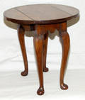 0283 QUEEN ANNE STYLE WALNUT DROPLEAF TABLE H 16 W