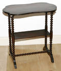 021392 VICTORIAN SPOOLLEG TABLE 19TH CENTURY H 28