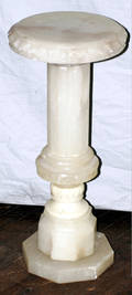 012255 WHITE MARBLE PEDESTAL C 1960 H CIRCA 34