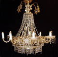 010305 AUSTRIAN CUT CRYSTAL CHANDELIER PAIR H 25 D