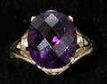 010269 14 KT YELLOW GOLD  475 CT AMETHYST RING