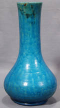 122272 CHINESE TURQUOISE GLAZED POTTERY VASE H 13