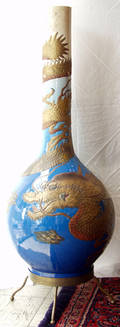 122269 JAPANESE SATSUMA POTTERY VASE CIRCA 1900 H 47