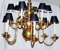 121433 COLONIAL STYLE BRASS TWELVELIGHT CHANDELIER H