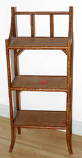 121419 BAMBOO THREETIER TAGRE 19TH CENTURY H 48