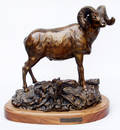 2379 CARL WAGNER BRONZE SCULPTURE OF RAM 16 X 17