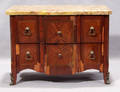 2368 FRENCH WALNUT WITH MARBLE TOP MINIATURE CHEST OF