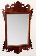 1392 CHIPPENDALE MAHOGANY MIRROR C 1800 26 12 X 1