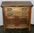 1381 VICTORIAN OAK WASH STAND CIRCA 1870 H 28 W 30
