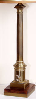 0317 EMPIRE STYLE BRASS COLUMNAR LAMP H 23