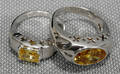 020423 STERLING CITRINE MARKED 925 RINGS TWO