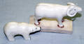 012279 ALASKAN SCRIMSHAW RAM AND POLAR BEAR C 1940