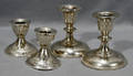 011457 STERLING SILVER CANDLESTICKS TWO PAIRS H 3