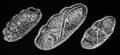 011447 AMERICAN CUT GLASS RELISH DISHES CIRCA 1910 T