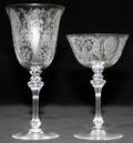 011439 TIFFIN CHEROKEE ROSE CRYSTAL 10 GOBLETS AND 1
