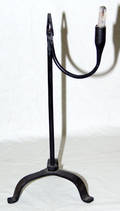 1417 WROUGHT IRON RUSH LIGHT ANTIQUE H 19