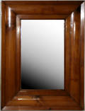 1424 AMERICAN PINE WALL MIRROR 19TH C H 26 W 19 1