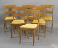 Set of 6 birdseye maple dining chairs ca 1840