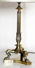 0354 EMPIRE STYLE BRASS TABLE LAMP H 25
