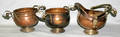 021495 DUTCH COPPER AND CERAMIC PLANTERS LOT OF THREE
