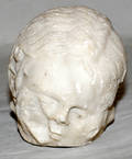 021492 CARVED MARBLE FRAGMENT HEAD OF A CHILD CIRCA 1