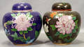 012335 CHINESE CLOISONN COVERED JARS 2 H 9 12 DI