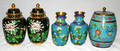 012327 CHINESE CLOISONN GROUPING 5 PIECES H 7 6