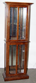 011507 CONTEMPORARY CURIO CABINET WITH MIRRORED BACK