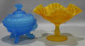 010397 AMERICAN SATIN GLASS COMPOTE WITH COVERED CANDY