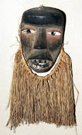 113288 AFRICAN CARVED WOOD MASK H 8 W 6