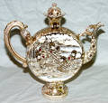2466 JAPANESE SATSUMA EARTHENWARE TEAPOT 19TH CENTURY