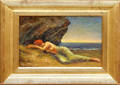 2427 ALBERT P SMITH OIL ON BOARD WOMAN WITH DRAPE O