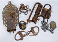 2448 COLLECTION OF ANTIQUE IRON LOCKS 8 PIECES