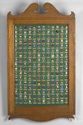 Framed group of 204 US Army unit badges