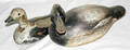 0420 HANDPAINTED  CARVED WOOD DUCK DECOYS TWO L 12