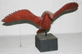 0419 AMERICAN PRIMITIVE CARVED  PAINTED WOOD EAGLE H