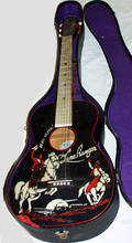 0413 SUPERTONE BLACK PAINTED WOOD LONE RANGER GUITAR