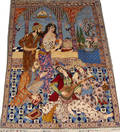 22177 TABRIZ ORIENTAL PICTORIAL RUG C1980 55 X 37