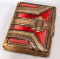 22396 VICTORIAN VELVET  LEATHER ALBUM C1860 WITH P